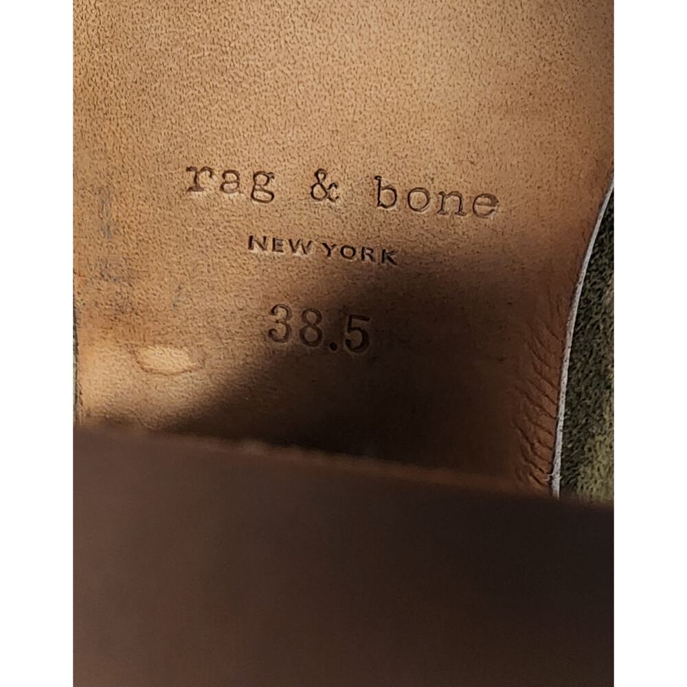 Rag & Bone Women's Classic Newbury Suede Leather Olive Green Bootie Shoes US 7.5 - Picture 8 of 11